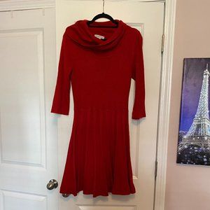 Liz Claiborne Cowl Neck Red Sweater Dress in size XL